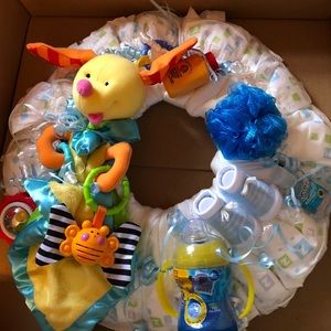 Beautifully made girls or boys Diaper wreaths!!